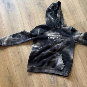 Abercrombie & Fitch Tie-Dye Black and Gray Hoodie